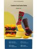 Hamburger Shape Mid-Calf Socks Gift Box - Creative Food Pattern for Men and Women
