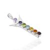 7 Chakra Gemstone Pendant: Handmade 925 Sterling Silver Yoga Jewelry
