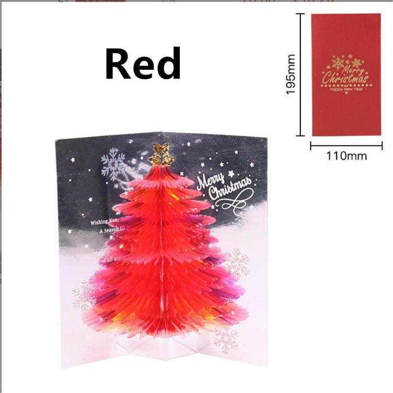 

3D Рождественская елка всплывающая открытка Рождественская игристая фэнтезийная открытка Рождественская елка Благословение Подарочная открытка зелёный