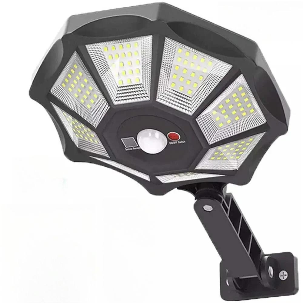 

Солнечные фонари уличные 6500K 168 светодиодных прожекторов уличный датчик движения водонепроницаемый солнечный уличный фонарь для внешней парковки бассейна двора 1PC-No remote