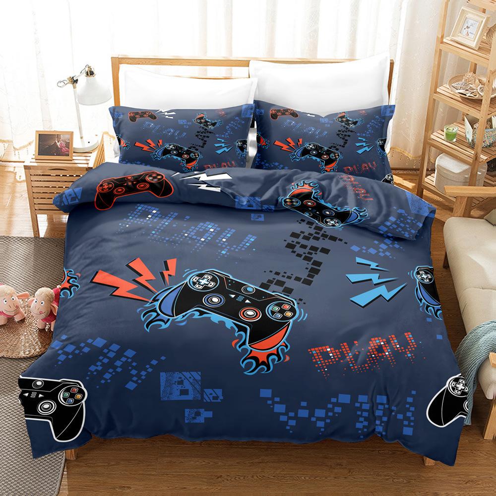 Three-Piece Digital Printing Kit Bedding, Gamepad Home Textile Four-Piece Quilt Cover