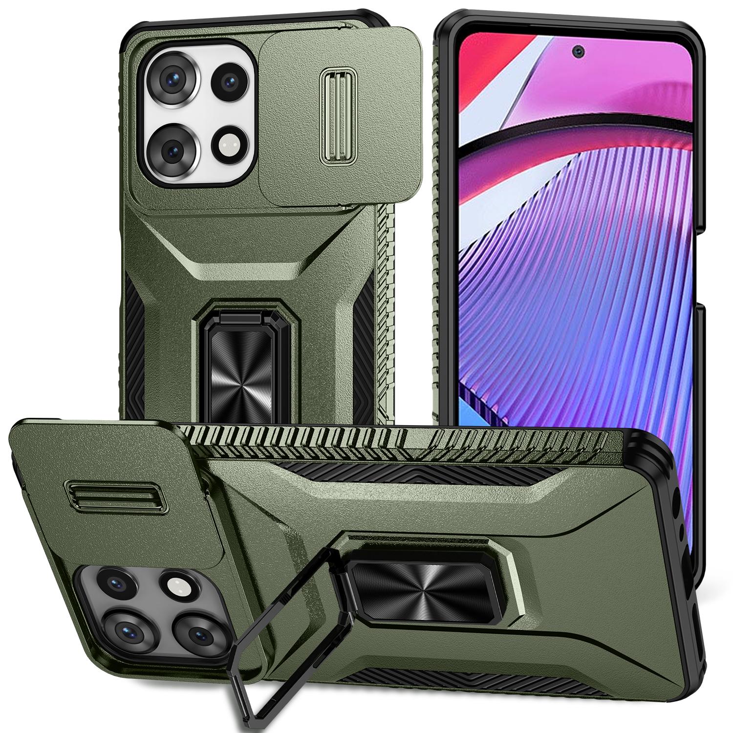 

For Motorola Moto G Power (2025)/G Play (2025) 5G Case Camshield Kickstand TPU+PC Anti-Slip Phone Cover Green