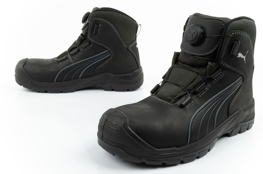 Puma Safety Cascades Disc Mid Negro-Gris [630211] talla 40