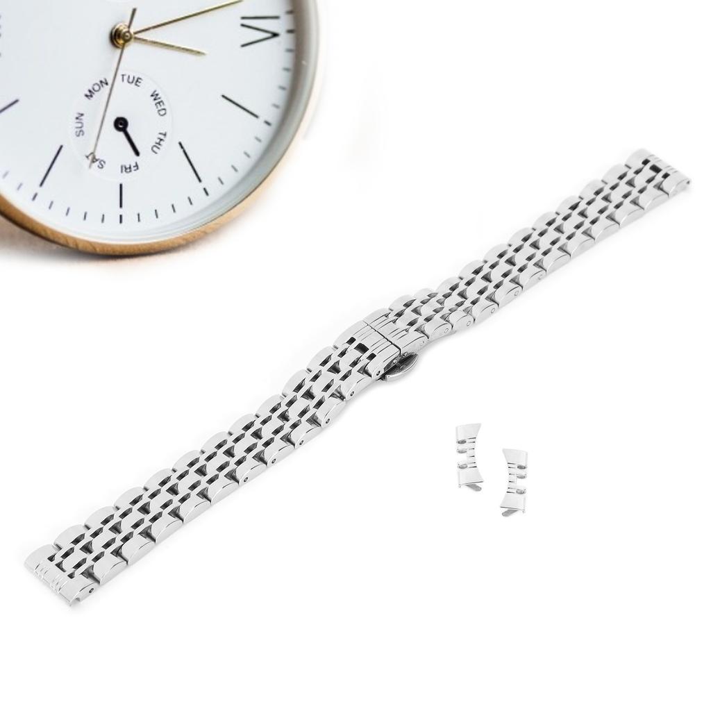 14mm Width 180mm Length Watch Band Stainless Steel Watch Strap Replacement Watch Band Strap Accessory Silver