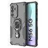 For Samsung Galaxy M56 5G Case Rotatable Ring Kickstand PC+TPU Shockproof Phone Cover
