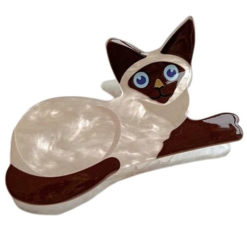 Cartoon Cats/Dogs Shape Jaw Clip Teens Ponytail Hair Claw Delicate Jaw Clip Female Makeup Taking Photo Jaw Clip Nonslip