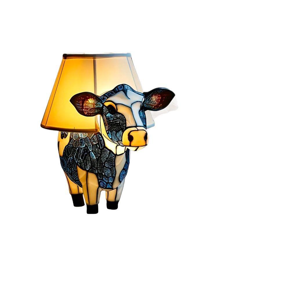 Abstract Calf Animal Table Lamp, Creative Acrylic Home Decoration, Bedroom Decoration, Cow Head Lamp Ornament Bedside Decoration