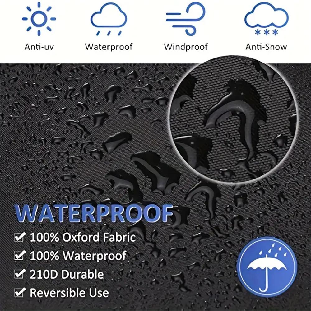 1 Stück Schwerlast Wasserdichte Patio Stapelstuhl Abdeckung, UV- und Windbeständig, 210D Oxford Stoff Outdoor Liegestuhl Schutz