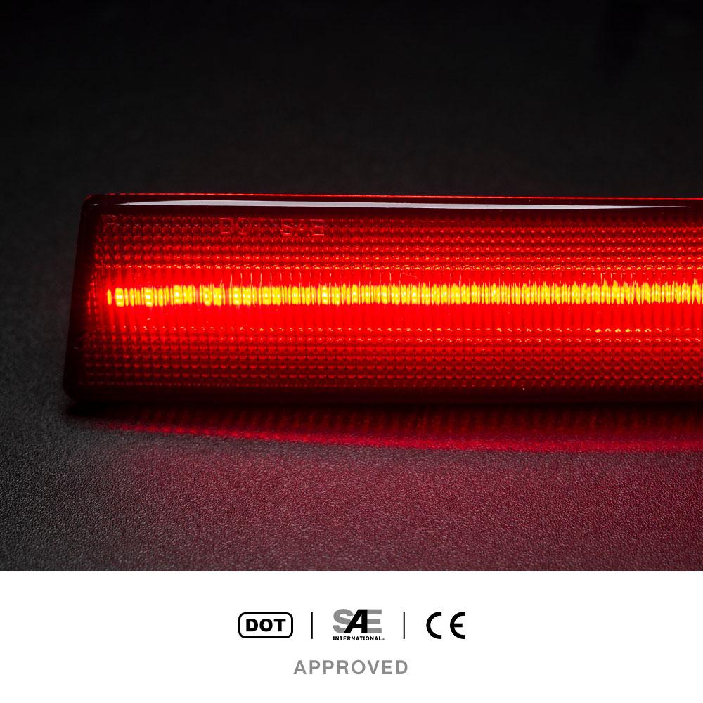 Reflector de bara spate cu LED afumat pentru Mitsubishi Lancer Evo Outlander Sport RVR ASX Evolution X Lampa de oprire a franei din spate