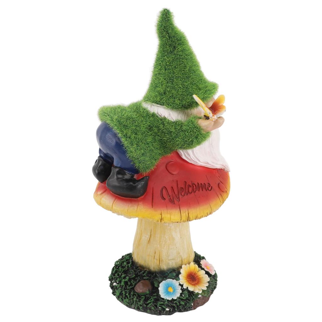 Gardon Mushroom Light Statue Resin Lifelike Unique Warm Light Garden Gnome Mushroom Sculptures for Outdoor Decoration