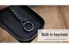Universal Leather Key Holder: Car Keyring & Protective Mini Waist Hanger for Men & Women