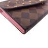 LOUIS VUITTON N60476 Damier Ebene leather Portefeuille Sara Purse Brown leather Used