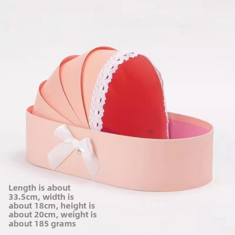 Luxury Blue Pink White Shower Gift Box Moon Cake Fresh Flower Fresh Flower Arrangement Box Multi-Functional Packaging Box