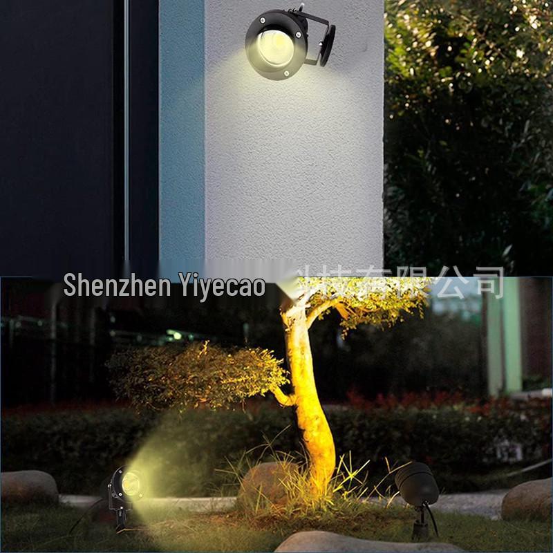Cross 20W Waterproof LED Outdoor Landscape Spotlight with Plug for Garden, Courtyard, Lawn, and Tree Lighting