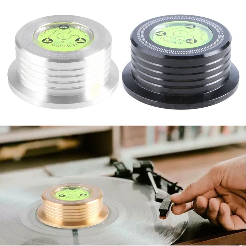 Audiophiles Grade Turntables Disc Stabilizers With Leveling Bubble, 60Hz Vibration Reduction For Vinyls Records