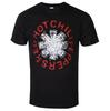 Red Hot Chili Peppers Band Circular Red Distressed Letter White Scratched Eight Pointed Star Badge Graphic Tee