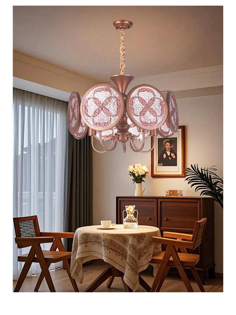 2025 French Retro Chinese Style Chandelier for Master Bedroom & American Study
