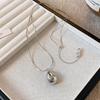 Korean Water Drop Pendant Necklace - Elegant Clavicle Chain Design for Women