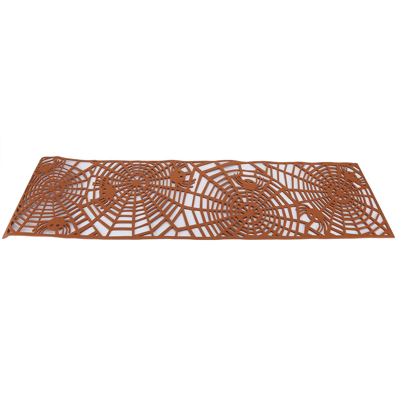 

Rectangle Shape Tablecloth Hollow Out Table Runner for Wedding Household Decorations коричневый