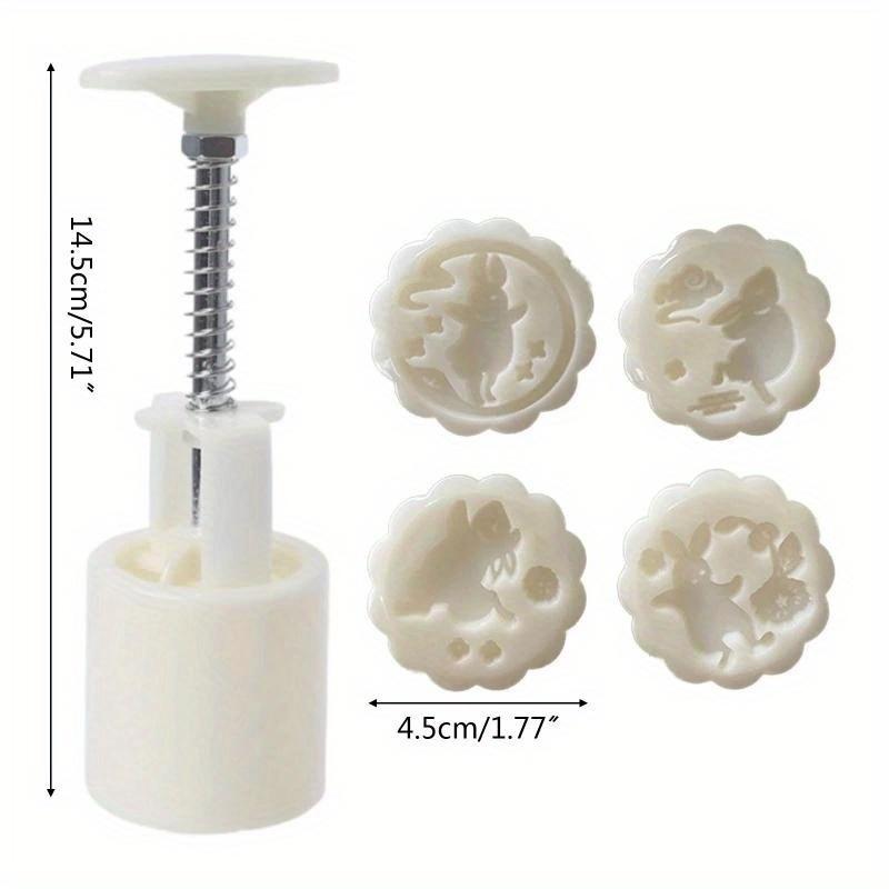 Handmade 3D Rabbit Cake Mold, Reusable and Multi-Purpose Mooncake Mould for Festival Decoration 50g