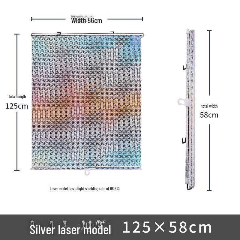 

Retractable Sunshade Roller Blinds for Cars and Home 40x125cm