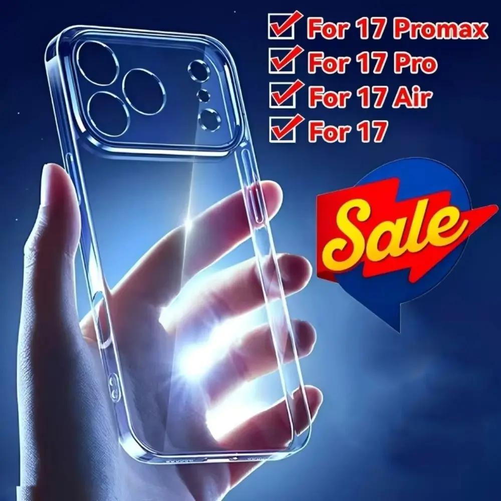 TPU Transparent Phone Case Shockproof Anti-fall Phone Cover Shell Bumper Protector Clear for iPhone 17/Air/17 ProMax