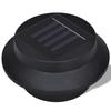 Solar Lamp 3 LED for Fence / Gutter / Garden Black 6 Pcs 41180