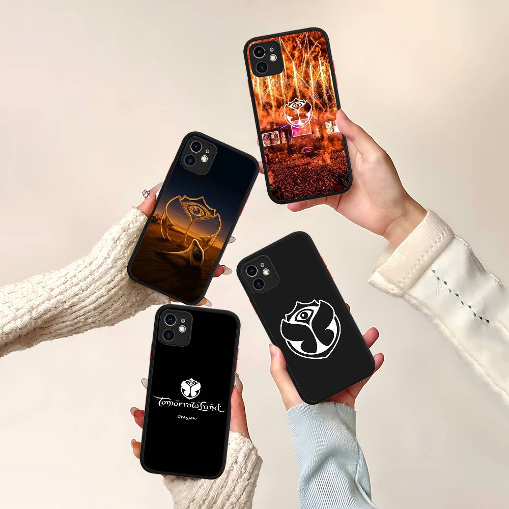 T-tomorrowland Logo For iPhone Air 16 15 14 Plus 13 12 11 Pro Max Matte Cover Jelly Shockproof Phone Case