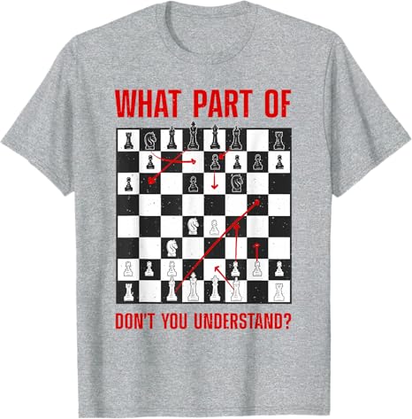 Cool Chess Novelty Unisex Kids Board Game Chess Player TShirt Best Chess Gift Idea with What Part of Dont You Understand Tees