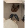 Deep mouth round head suede brown Mary Jane single shoes women's retro velvet Birkenstocks cotton shoes