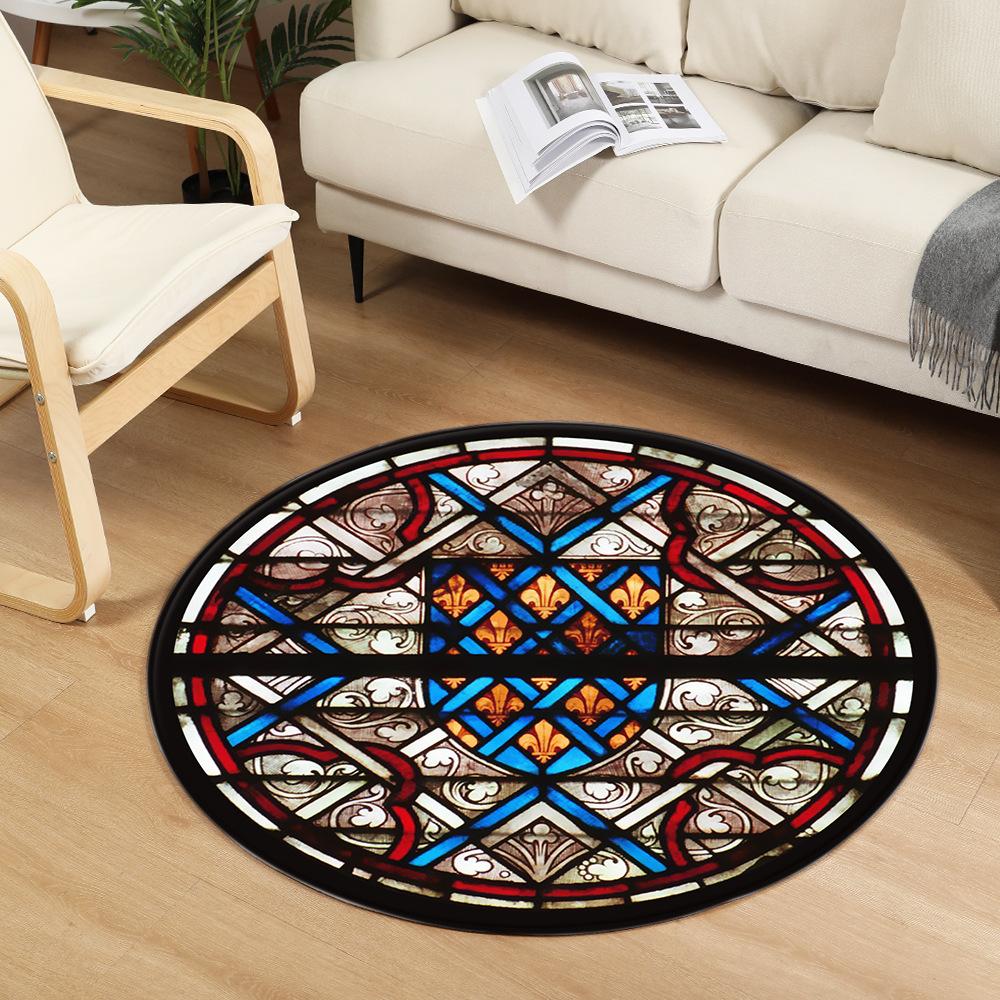 Bedroom Kids Play Floor Carpet Door Mat Modern Living Room Carpet Notre Dame Church Painted Round Room Carpet Chair Mat