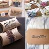 Gift Packaging Box Pillow Boxes for Packaging 200Pcs Kraft Paper