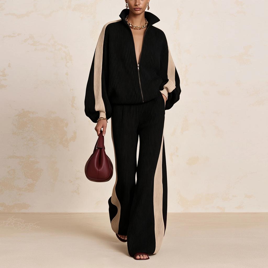 Women's Corduroy Two Piece Set with Color for Fall and Winter