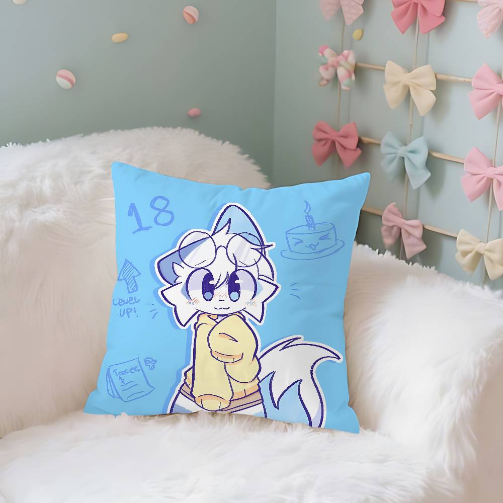 BBoykisser Silly Cat Case Plush Fabric Soft Pillowcase Double Sided Print Cushion Cover Household Gifts