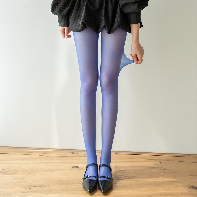 Hochelastische Strumpfhosen Damenmode Bonbonfarbe Sommer Frühling Strumpfwaren Weiblich Täglich Basic Frischfarbene Strumpfhose Schlankbeinige Socken