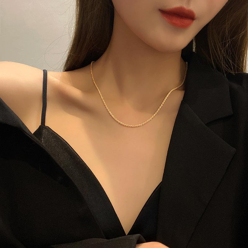 New Popular Colour Sparkling Clavicle Chain Choker Necklace For Women Fine Jewelry Wedding Party Gift