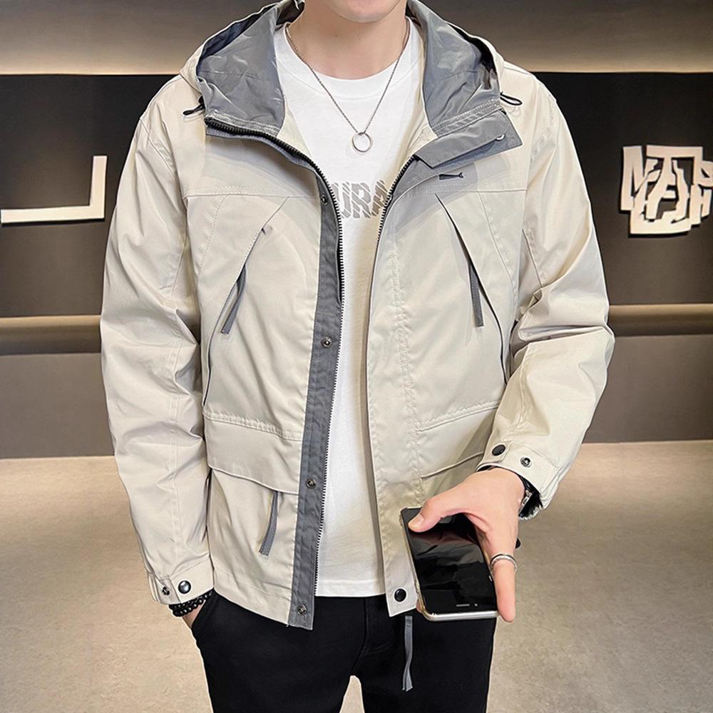 

Men s Jacket Spring and Autumn New Jacket Student Versatile Handsome Thin Jacket L