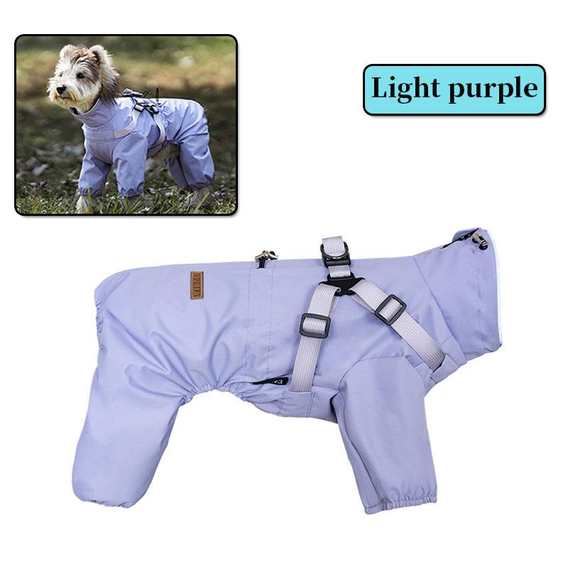 Dog Raincoat with Harness - Adjustable Waterproof Reflective Jacket for Small Dogs (Outdoor Protection for Chihuahua & Yorkie)