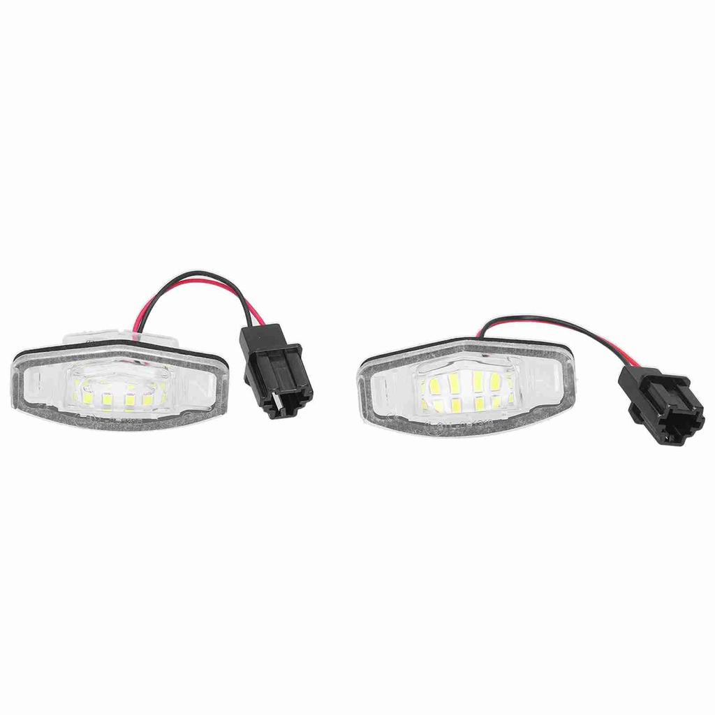 Pair of LED License Plate Lamp White Light 34100S0A013 Fit for Honda CivicPilotAccordOdyssey