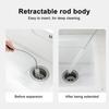 Telescopic Pipe Dredge Retractable Stainless Steel Unclogger Bathroom Drains Deep Blockage Cleaner with Spiral Bristles Pipe Cleaner