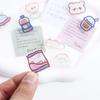 Cartoon School Stationery Index Clamp Paper Clip Binder Clips Transparent Clip Snacks Sealing Clip