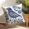Blue Bird Home Decor Print Pillow Case Home Living Room Decoration Linen Pillowcover Pillow Cases Cushion Cover