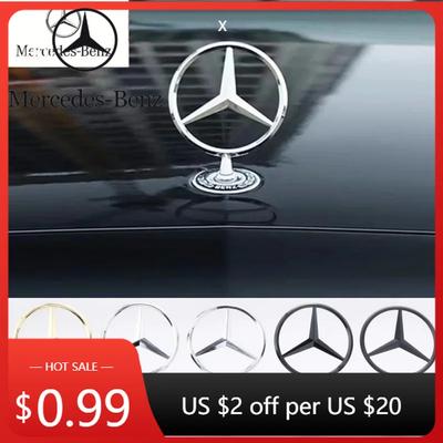 Car Sticker Zinc Alloy Car Front Hood Emblem Bonnet Label Badge Decal Sticker For Mercedes Benz W204 W210 W220 W212 C180 C200 C