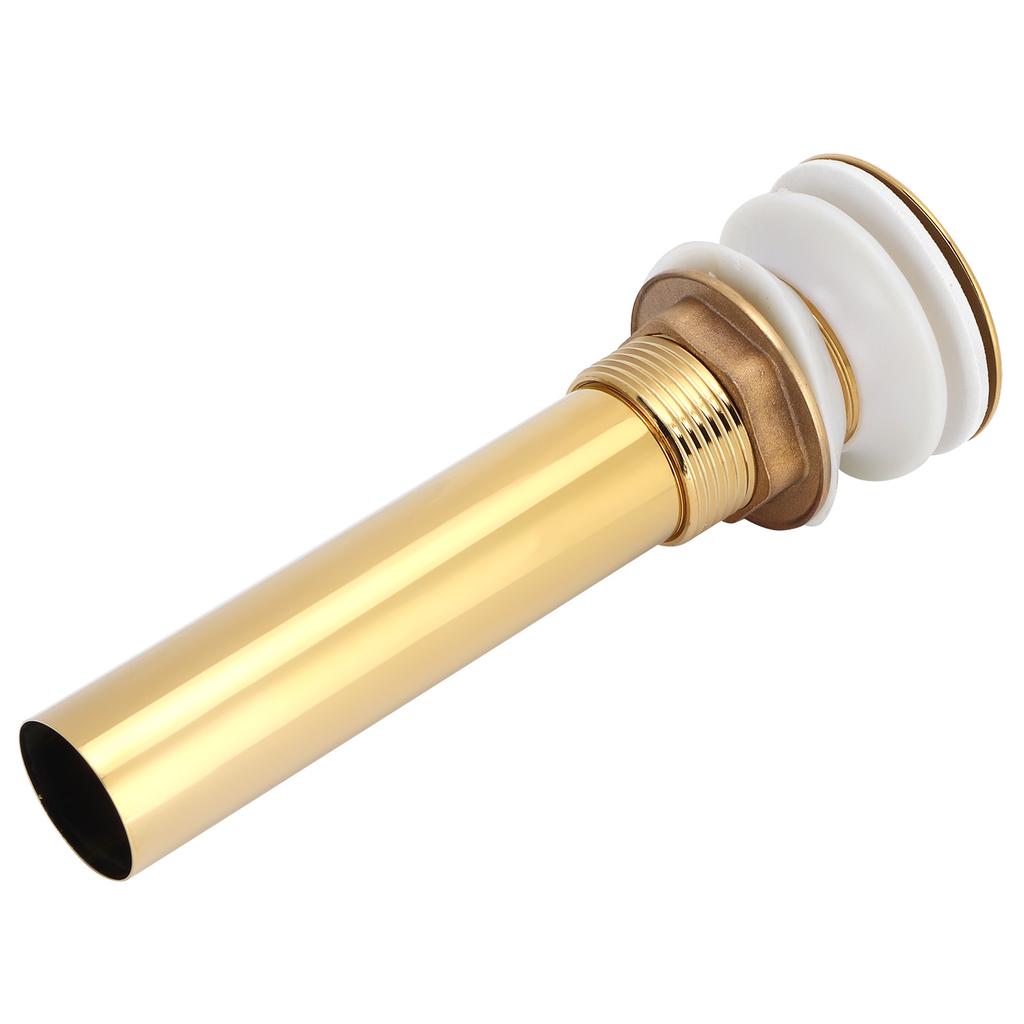 Wash Basin Sink Drain Anti Clogging Bathroom Drainer Stopper Accessories Non Overflow Gold(Flap without Hole )