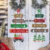 Reusable Holiday Door Hanger Santa Design Christmas Celebration Paper Decors