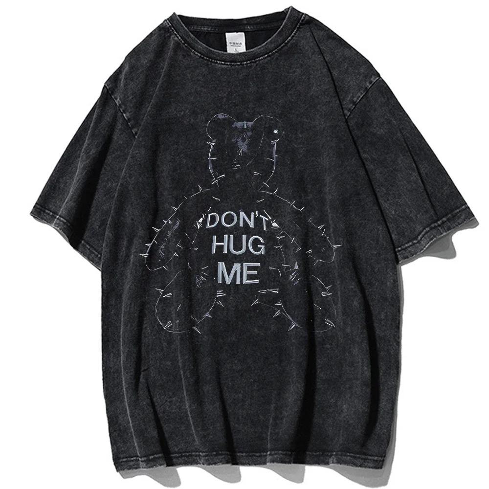 2026 Gothic Bedruckte T-Shirts Sommer Baumwolle Vintage Säurewäsche T-Shirt Tees Hip Hop Streetwear Harajuku Herren T-Shirt Damen Freizeit Oberteile