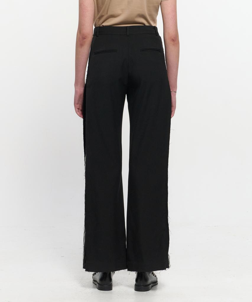 Kimjisu Pleated Logo-Tape Trousers _ Black
