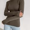 Kvinnor Höst Vinter High Neck Förtjockad Förlängd Stickad Bottom Top Plus High Neck Pullover Tröja