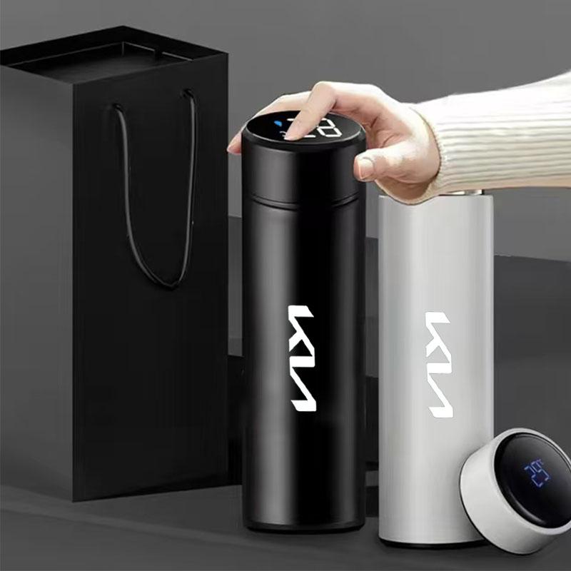 Car Logo Thermos Leakproof Cup Portable Bottle Auto Accessories For Kia Sportage Ceed Picanto Rio Niro Morning K7 K5 K8 XCeed K9