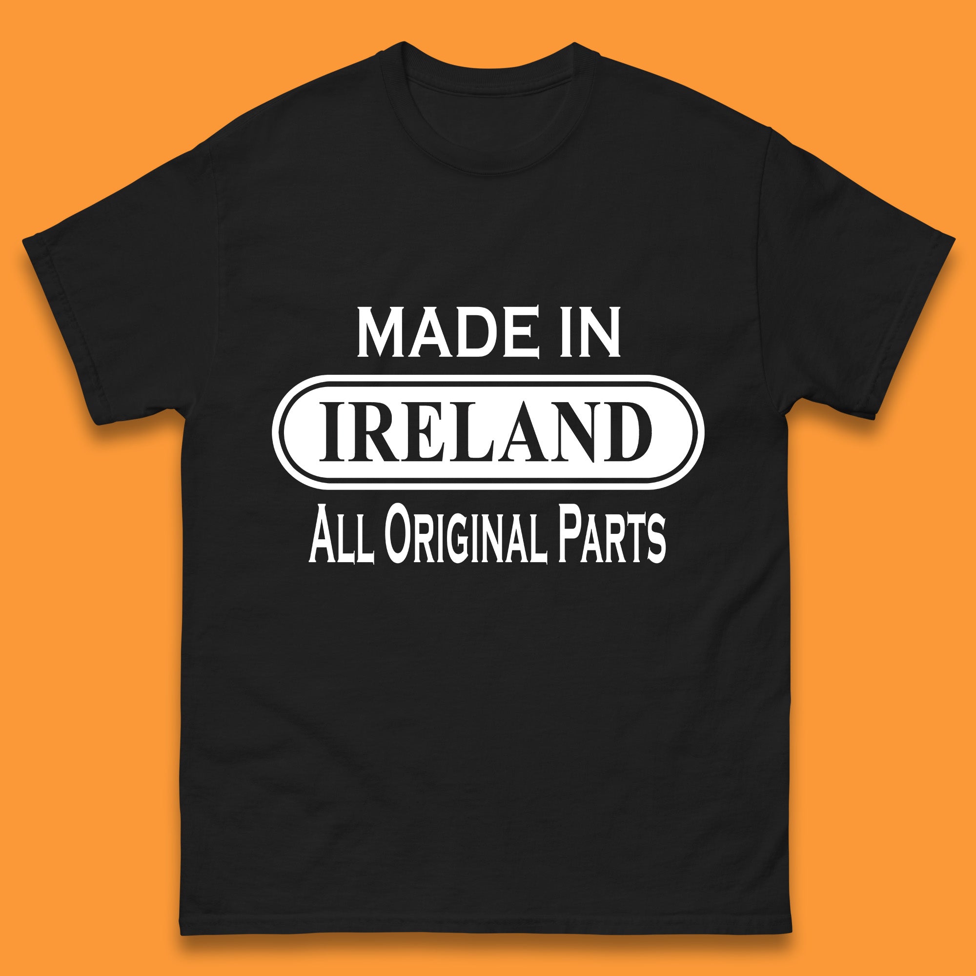 

Made In Ireland All Original Parts Vintage Retro Birthday Country In Europe Gift Mens Tee Top 2XL